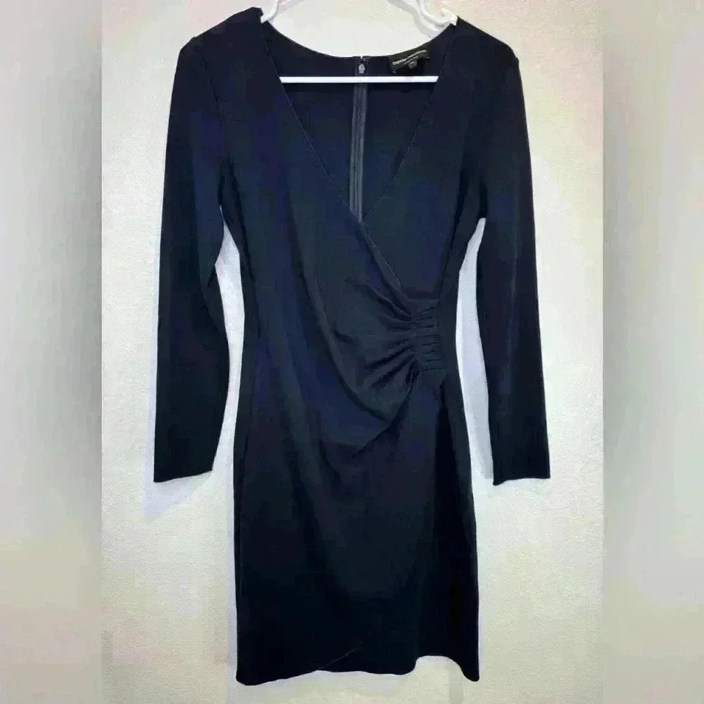 Emporio Armani Y2K Women’s Black Long Sleeve‎ Dress Size 38